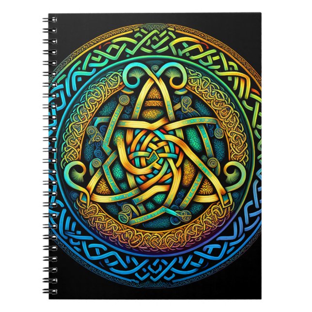 Celtic Knot Colourful Knotwork Notebook (Front)