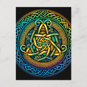 Celtic Knot Colourful Knotwork Postcard