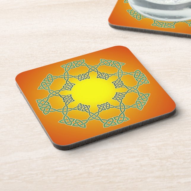 Celtic Knot Cork Coaster (Left Side)