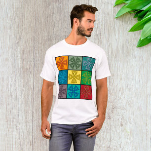 Celtic Knot Cross Pattern Pop Art T-Shirt