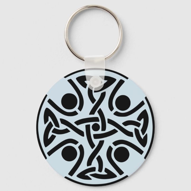 Celtic knot design Basic round KeyChain (Front)