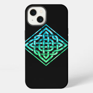 Celtic Knot - Diamond Blue Green iPhone 13 Case