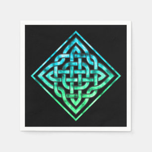 Celtic Knot - Diamond Blue Green Napkin