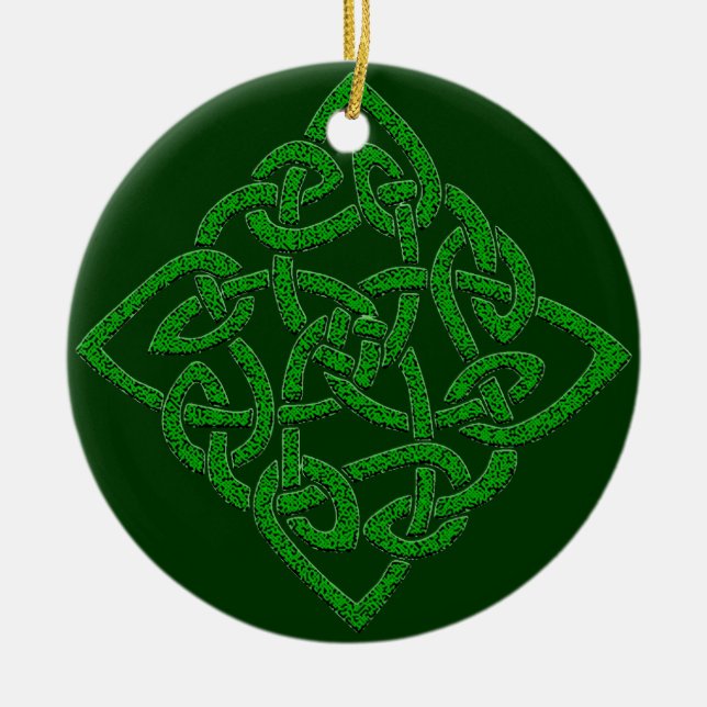 Celtic Knot - Diamond Ceramic Tree Decoration (Front)