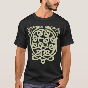 Celtic Knot Dragons – Black & White T-Shirt
