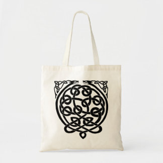 Celtic Knot Dragons – Black & White Tote Bag