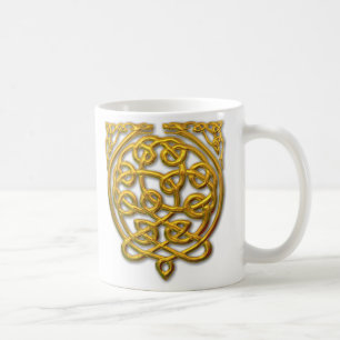 Celtic Knot Dragons – Gold Coffee Mug