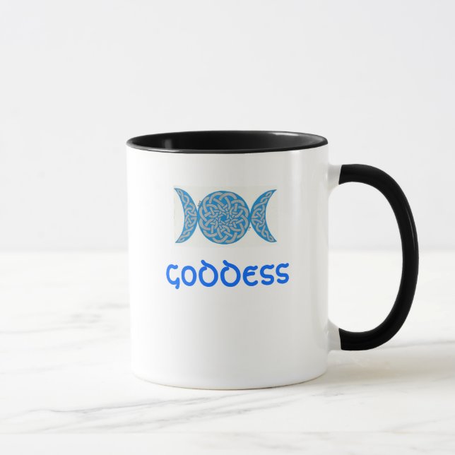 Celtic knot goddess mug (blue) (Right)