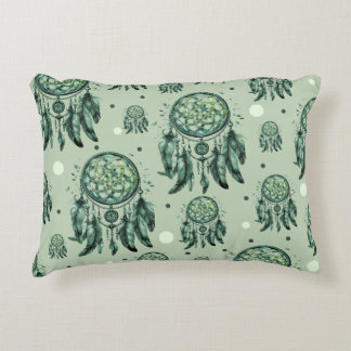 Celtic knot green dreamcatcher decorative cushion