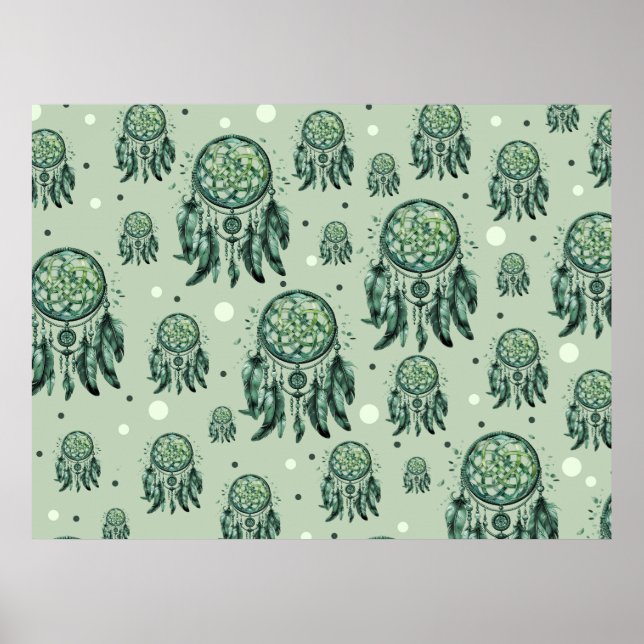 Celtic knot green dreamcatcher poster (Front)