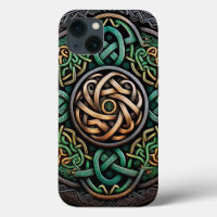 Celtic Knot Green Gold Knotwork