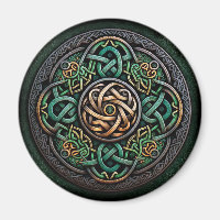 Celtic Knot Green Gold Knotwork