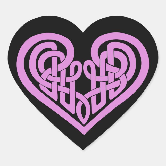 Celtic Knot heart Heart Sticker (Front)