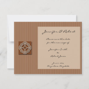 Celtic Knot in Cream and Rust Save the Date