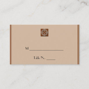 Celtic Knot in Cream and Rust Wedding Place Cards