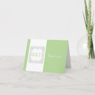 Celtic Knot Initials - Customise Background colour Thank You Card