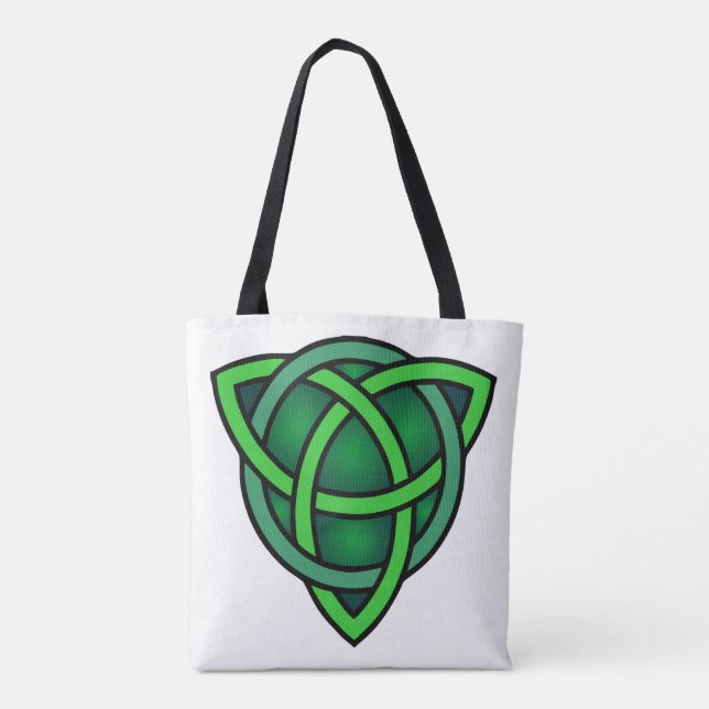 celtic knot ireland ancient symbol pagan irish gre tote bag (Back)