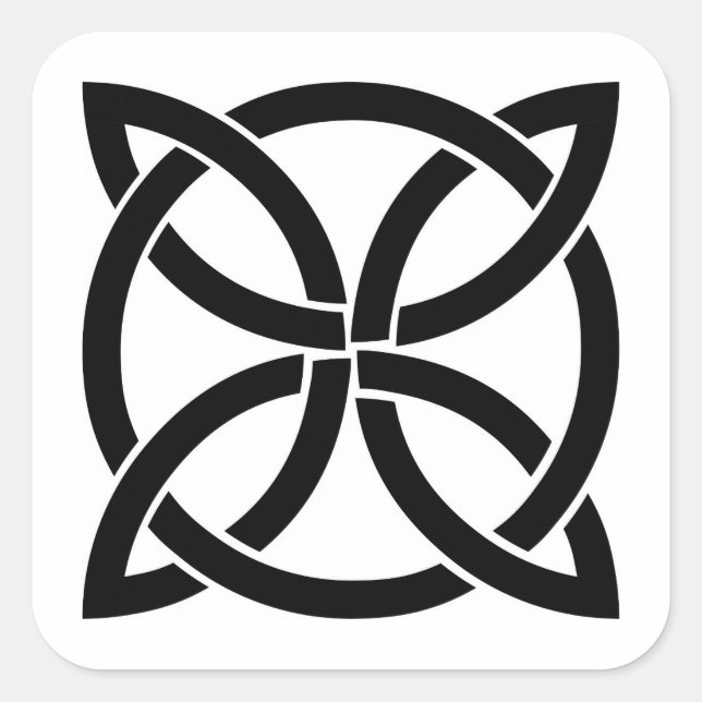celtic knot ireland ancient symbol pagan square sticker (Front)