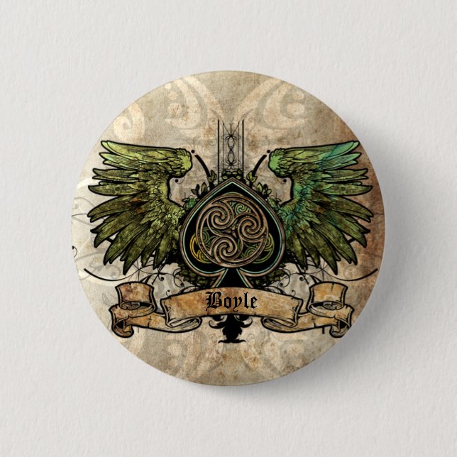 Celtic Knot Ireland Irish Tattoo Urban Keychain 6 Cm Round Badge (Front)