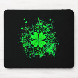 Celtic Knot Irish Shamrock Three Leaf Clover St Pa Mouse Mat