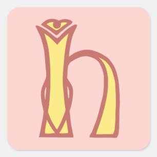 Celtic Knot letter initial monogram H Square Sticker