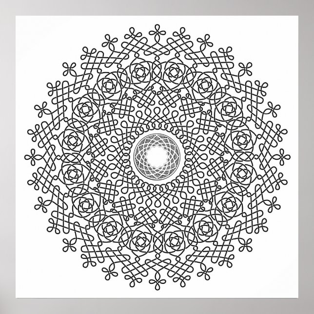 Celtic Knot Mandala 1 Poster (Front)