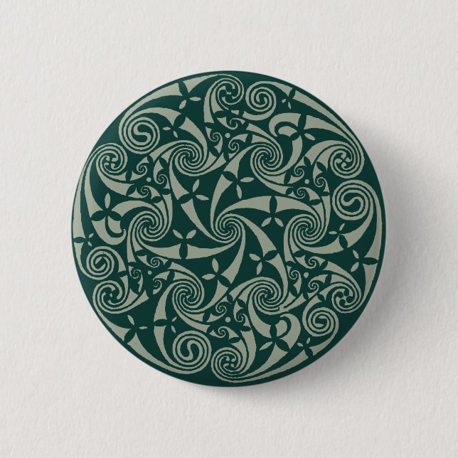 Celtic Knot Medallion Round Design, Irish Artwork 6 Cm Round Badge (Front)