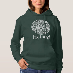 Celtic Knot Medallion Round Design, Irish Artwork Hoodie