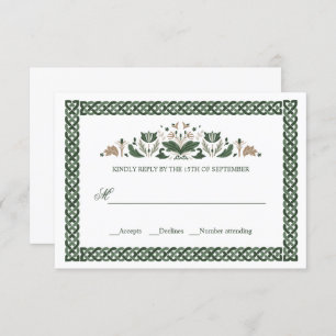 Celtic Knot   Modern Floral Irish Wedding Invitation