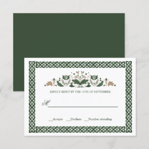 Celtic Knot   Modern Floral Irish Wedding Invitation