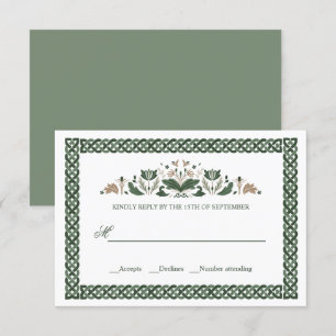 Celtic Knot   Modern Floral Irish Wedding Invitation