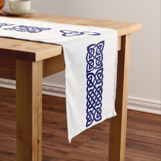Celtic Knot navy blue medium table runner