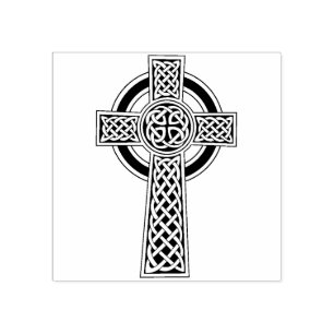 Celtic knot ornamental cross  Rubber stamp