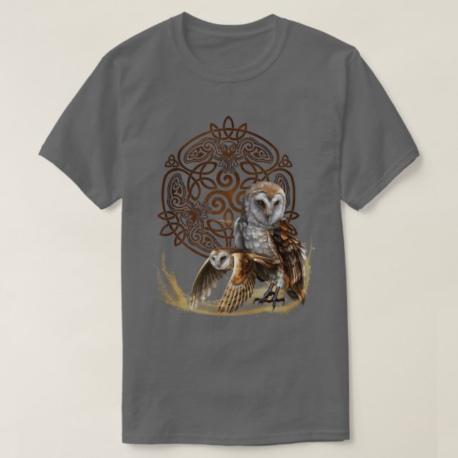 Celtic Knot Owl T-Shirt (Design Front)