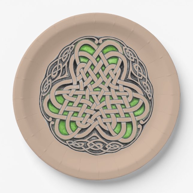 Celtic Knot Paper Plate (Front)