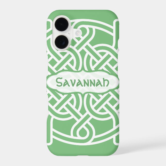 Celtic Knot Pattern Any Colour Personalised iPhone (Back)