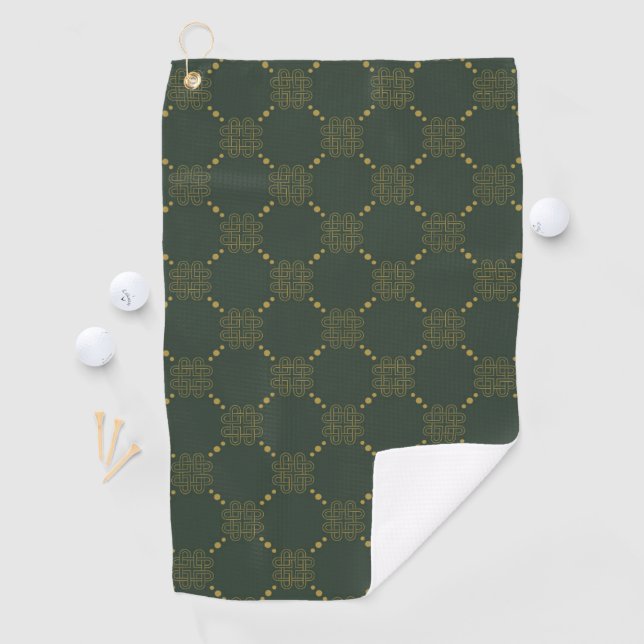 Celtic Knot Pattern Golf Towel (InSitu)