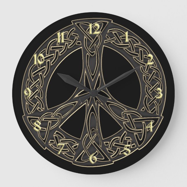Celtic Knot Peace Sign Clock (Front)