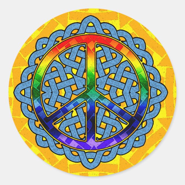 Celtic Knot Peace Stickers (Front)