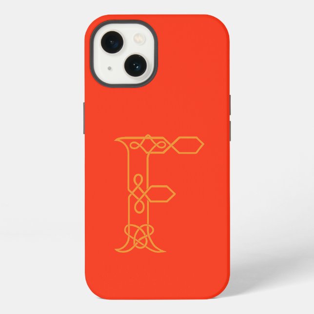 Celtic Knot Personalised F Case-Mate iPhone Case (Back)