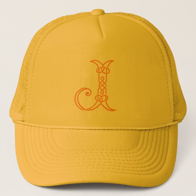 Celtic Knot Personalised Initial J Trucker Hat (Front)