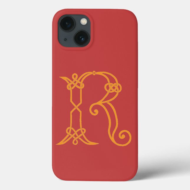 Celtic Knot Personalised Initial R Case-Mate iPhone Case (Back)