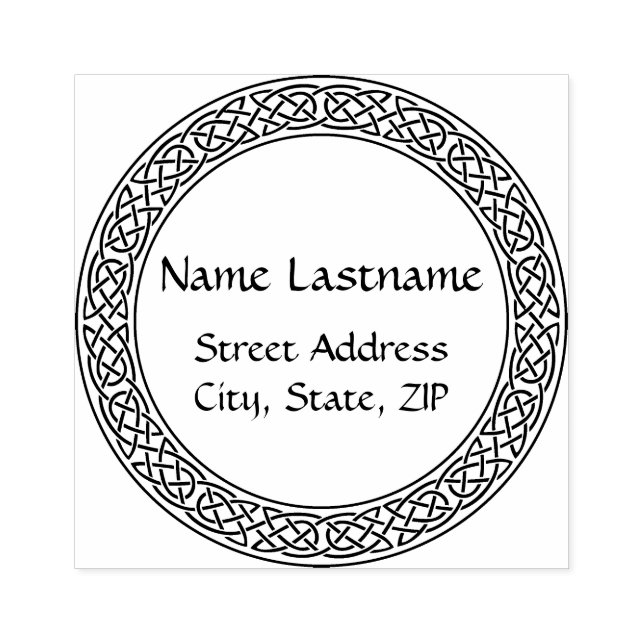 Celtic Knot personalised rubber stamp (Imprint)