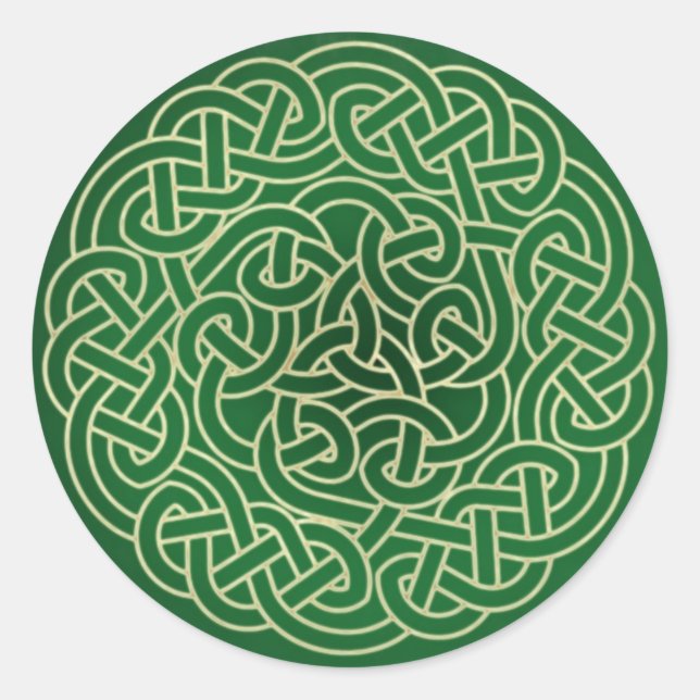 Celtic Knot - Put your Irish on! Classic Round Sticker (Front)