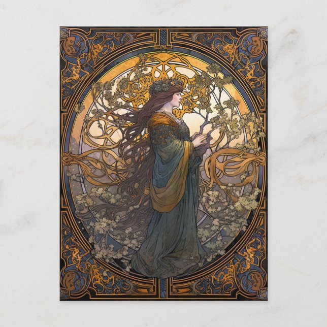 Celtic Knot Queen Colourful Knotwork Postcard (Front)