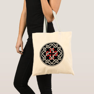 Celtic Knot Red Metallic Budget Tote Bag