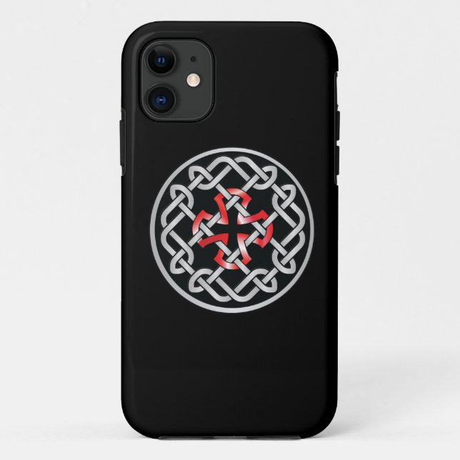 Celtic Knot Red Metallic iPhone5 Cover (Back)