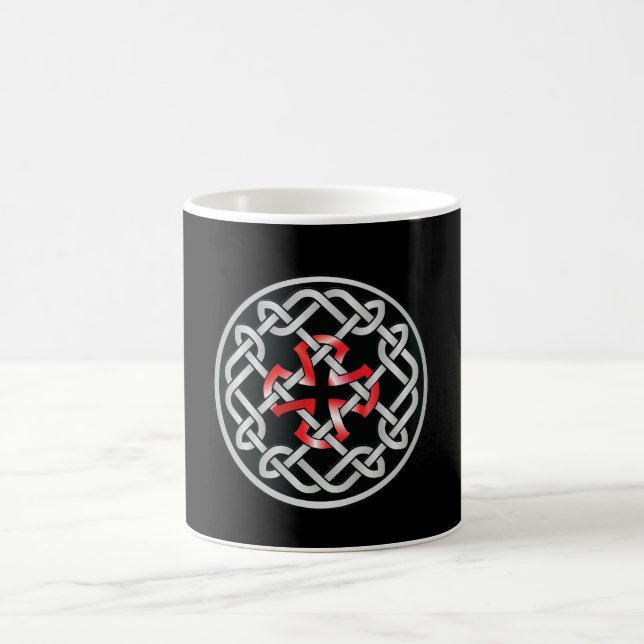 Celtic Knot Red Metallic Mug (Center)