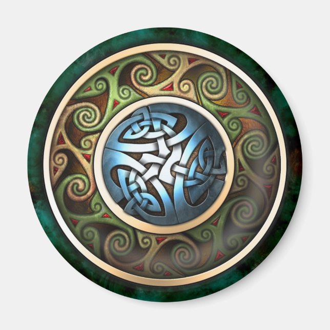 Celtic Knot Round Magnet (Front)