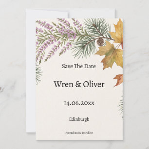 Celtic Knot Save the Date Card Scottish Irish He